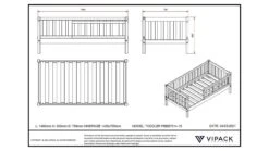 Peuter Bed 70 -Beddengoed Korting Winkel Baby Bed 70 grijs 3