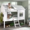 Bed Boomhut Charlotte Met Set Gordijnen -Beddengoed Korting Winkel Bed Boomhut Charlotte