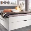 Bed Butiken Met Gestoffeerd Hoofdbord -Beddengoed Korting Winkel Bed Butiken met gestoffeerd hoofdbord alpine wit