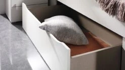 Bed Butiken Met Gestoffeerd Hoofdbord -Beddengoed Korting Winkel Bed Butiken met gestoffeerd hoofdbord alpine wit 2