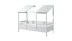 Bed HuisBed Inclusief Vensterbanken En 2 Dakpanelen 6 Bed HuisBed Inclusief Vensterbanken En 2 Dakpanelen -Beddengoed Korting Winkel Bed HuisBed inclusief 2 dakpanelen wit 1