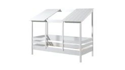 Bed HuisBed Inclusief Vensterbanken En 2 Dakpanelen 7 Bed HuisBed Inclusief Vensterbanken En 2 Dakpanelen -Beddengoed Korting Winkel Bed HuisBed inclusief 2 dakpanelen wit 2