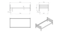 Bed Pino Enkel -Beddengoed Korting Winkel Bed Pino enkel natuur 2