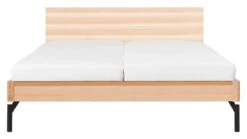 Karlsson Bed Sky Met Hoofdbord Hout En Poten Metaal -Beddengoed Korting Winkel Bed Sky beuken met hoofdbord hout en poot metaal beuken 4