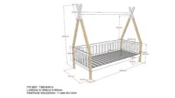 Sofabed Tipi -Beddengoed Korting Winkel Bed Tipi verhoogd wit 3