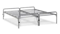 Bed Met Onderschuifbed Doppia -Beddengoed Korting Winkel Bed onderschuifBed Doppia zilver 3