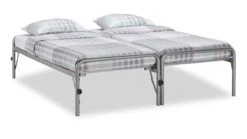 Bed Met Onderschuifbed Doppia -Beddengoed Korting Winkel Bed onderschuifBed Doppia zilver 5