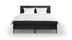 Box Cambridge Met Gestoffeerd Matras -Beddengoed Korting Winkel Box Cambridge met gestoffeerd matras zwart 4