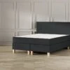 Boxspring Emma Deluxe Classic Vlak Met Gestoffeerd Matras En Poot Naturel -Beddengoed Korting Winkel Boxspring Emma Deluxe Classic vlak met gestoffeerd matras en poot naturel dark grey