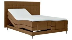 Boxspring Jade Verstelbaar Met Gestoffeerd Matras -Beddengoed Korting Winkel Boxspring Jade verstelbaar met gestoffeerd matras cognac 10