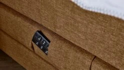 Boxspring Jade Verstelbaar Met Gestoffeerd Matras -Beddengoed Korting Winkel Boxspring Jade verstelbaar met gestoffeerd matras cognac 5