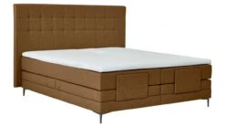 Boxspring Jade Verstelbaar Met Gestoffeerd Matras -Beddengoed Korting Winkel Boxspring Jade verstelbaar met gestoffeerd matras cognac 8