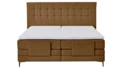 Boxspring Jade Verstelbaar Met Gestoffeerd Matras -Beddengoed Korting Winkel Boxspring Jade verstelbaar met gestoffeerd matras cognac 9