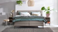 Boxspring Quartz Vlak Met Gestoffeerd Matras -Beddengoed Korting Winkel Boxspring Quartz vlak met gestoffeerd matras rpes 83 1