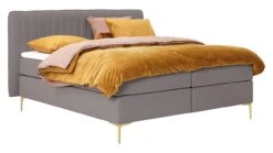Boxspring Ruby Vlak Met Gestoffeerd Matras -Beddengoed Korting Winkel Boxspring Ruby vlak met gestoffeerd matras taupe 4