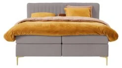 Boxspring Ruby Vlak Met Gestoffeerd Matras -Beddengoed Korting Winkel Boxspring Ruby vlak met gestoffeerd matras taupe 5