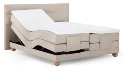 Karlsson Boxspring Solid Lina Verstelbaar Met Gestoffeerd Matras -Beddengoed Korting Winkel Boxspring Solid Lina verstelbaar met gestoffeerd matras naturel 10
