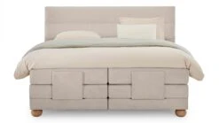 Karlsson Boxspring Solid Lina Verstelbaar Met Gestoffeerd Matras -Beddengoed Korting Winkel Boxspring Solid Lina verstelbaar met gestoffeerd matras naturel 7