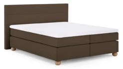 Karlsson Boxspring Solid Lina Vlak Met Gestoffeerd Matras -Beddengoed Korting Winkel Boxspring Solid Lina vlak met gestoffeerd matras cappuccino 6