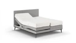 Boxspring Viggo Verstelbaar Met Silver Pocket Deluxe Foam Matras -Beddengoed Korting Winkel Boxspring Viggo verstelbaar met Silver Pocket Deluxe Foam matras oakland grijs 3