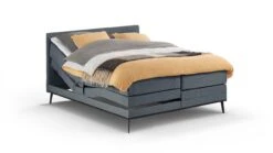Boxspring Viggo Verstelbaar Met Gestoffeerd Matras -Beddengoed Korting Winkel Boxspring Viggo verstelbaar met gestoffeerd matras oakland antraciet 1