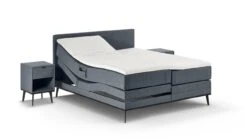 Boxspring Viggo Verstelbaar Met Gestoffeerd Matras -Beddengoed Korting Winkel Boxspring Viggo verstelbaar met gestoffeerd matras oakland antraciet 2