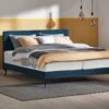 Boxspring Viggo Vlak Met Silver Pocket Deluxe Foam Matras -Beddengoed Korting Winkel Boxspring Viggo vlak met Silver Pocket Deluxe Foam matras oakland blauw