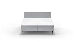 Boxspring Viggo Vlak Met Gestoffeerd Matras -Beddengoed Korting Winkel Boxspring Viggo vlak met gestoffeerd matras oakland grijs 5