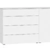 Commode Switchline 4 Laden En 1 Deur -Beddengoed Korting Winkel Commode Switchline 4 laden en 1 deur premium wit
