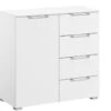 Commode Sydney Met 1 Deur En 4 Laden -Beddengoed Korting Winkel Commode Sydney met 1 deur en 4 laden wit