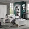 Complete Kinderkamer Erik Met Nachtkast, 2-deurs Kast En Bureau -Beddengoed Korting Winkel Complete kinderkamer Erik wit 2