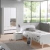 Complete Slaapkamer Kiddy Met Nachtkast, Kast, Bureau En Boekenkast -Beddengoed Korting Winkel Complete slaapkamer Kiddy met nachtkast kast bureau en boekenkast wit