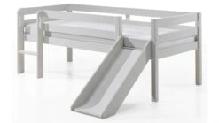 Halfhoogslaper Pino Met Glijbaan -Beddengoed Korting Winkel Halfhoogslaper Pino met glijbaan wit 2