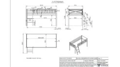 Halfhoogslaper Scott Met Bureau, Boekenkast En Commode -Beddengoed Korting Winkel Halfhoogslaper Scott met bureau boekenkast en commode wit 6