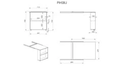 Halfhoogslaper Scott Met Bureau En Boekenkast -Beddengoed Korting Winkel Halfhoogslaper Scott met bureau en boekenkast wit 6