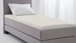 Hoeslaken Beter Bed Select Biologisch Perkal Topper -Beddengoed Korting Winkel Hoeslaken Biologisch perkal topper grijs 1