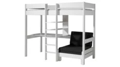 Hoogslaper Pino Met Zetelbed -Beddengoed Korting Winkel Hoogslaper Pino met zetelbed wit 3