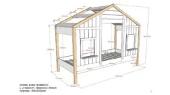 HuisBed Babs 90 -Beddengoed Korting Winkel Huisbed Babs 90 wit 3