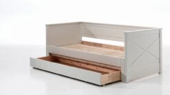 Kajuitbed Paneel Uitschuifbaar Pino Met Lade -Beddengoed Korting Winkel Kajuitbed paneel uitschuifbaar Pino met lade wit 4