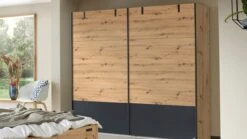 Schuifdeurkast Birmingham 7 Schuifdeurkast Birmingham -Beddengoed Korting Winkel Schuifdeurkast Birmingham bruin 2