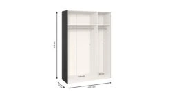 Schuifdeurkast Easy -Beddengoed Korting Winkel Schuifdeurkast Easy zonder spiegel zwart 2