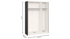 Schuifdeurkast Kixx Met Hout- En Spiegeldeur 9 Schuifdeurkast Kixx Met Hout- En Spiegeldeur -Beddengoed Korting Winkel Schuifdeurkast Kixx zwart 7