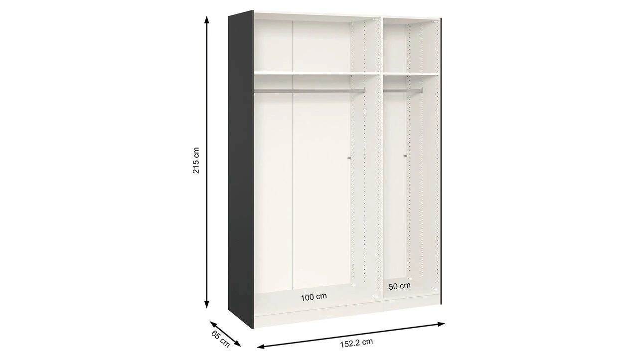 Schuifdeurkast Kixx Met Hout- En Spiegeldeur 6 Schuifdeurkast Kixx Met Hout- En Spiegeldeur - Afbeelding 4