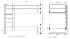 Stapelbed Lara -Beddengoed Korting Winkel Stapelbed Lara wit 2