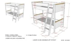 Stapelbed Londen -Beddengoed Korting Winkel Stapelbed Londen wit 2