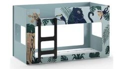 Stapelbed Luca Jungle -Beddengoed Korting Winkel Stapelbed Luca Jungle mintgroen 2