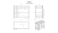 Stapelbed Pino 180 Cm Hoog -Beddengoed Korting Winkel Stapelbed Pino 180 cm hoog natuur 2