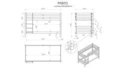 Stapelbed Pino Laag 7 Stapelbed Pino Laag -Beddengoed Korting Winkel Stapelbed Pino grijs 5