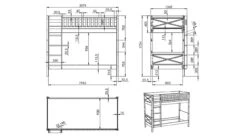 Stapelbed Scott -Beddengoed Korting Winkel Stapelbed Scott 175 cm hoog wit 4