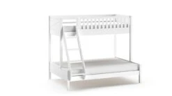 Stapelbed Scott 3-persoons Met Slaaplade -Beddengoed Korting Winkel Stapelbed Scott 3 persoons met slaaplade wit 4